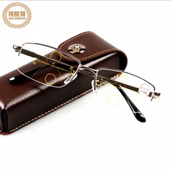 Progressive Multifocal Reading Glasses Men Smart Zoom Titanium Reading Glasses Women Far Near Sight Anti-blue Presbyopic Glasses