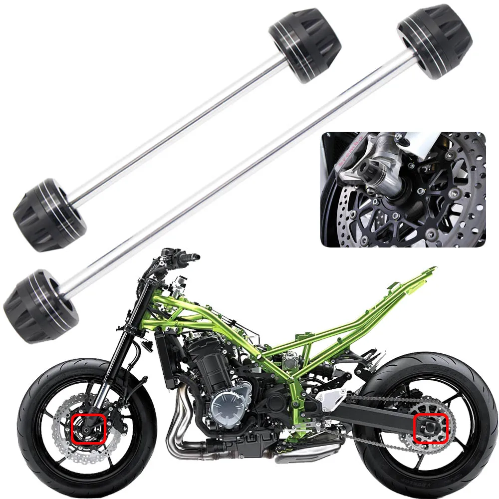 For YAMAHA XJR 1300 XJR1300 1998 1999 2010 Motorcycle Aluminum Front & Rear Axle Fork Crash Sliders Wheel Protector