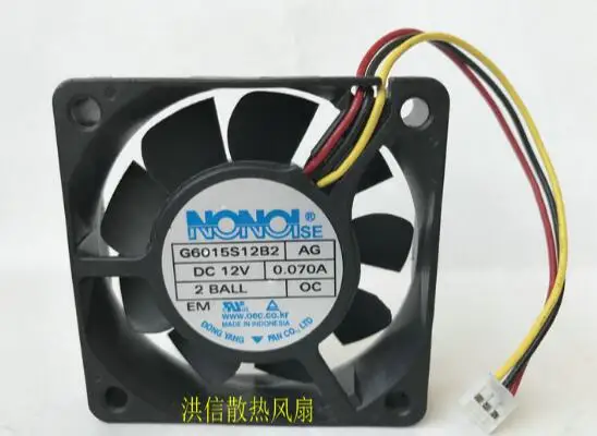 الأصلي الأصلي DC12V 0.070A G6015S12B2 AG 6015 ثلاثة خطوط مروحة التلفزيون