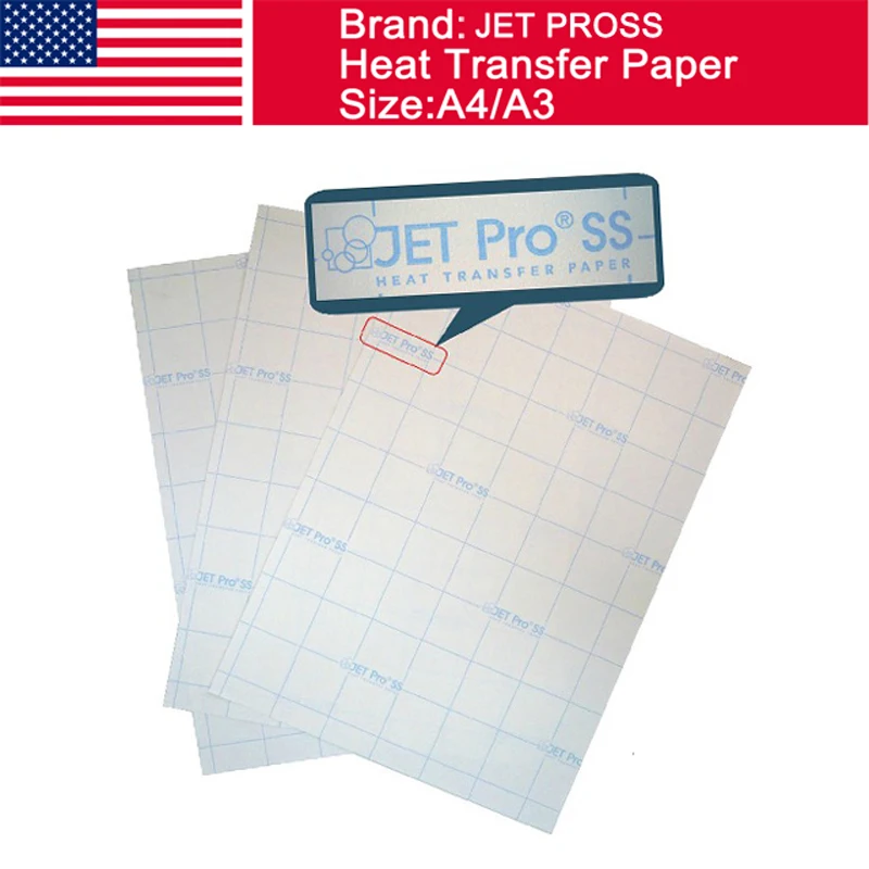 

USA JET PROSS light inkjet heat press paper trasnfer paper A4