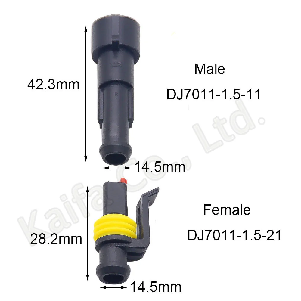5 sets Kit 1P 2P 3P 4P 5P 6P AMP 1.5 male and female Plug Automotive waterproof connectors Xenon lamp lamp connector for car