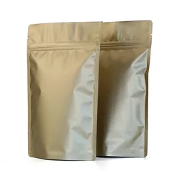 Wholesale Matt Chocolate Stand up Aluminum Foil Ziplock Bag Snack Cookie Coffee Packaging Bag Doypack Chocolate Gift Ziplock Bag