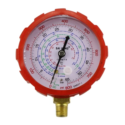 Good Air Conditioning Manifold Gauge High/Low Pressure R134a R404a R22 R410a Refrigerant Manometer With Valve 500PSI 800PSI