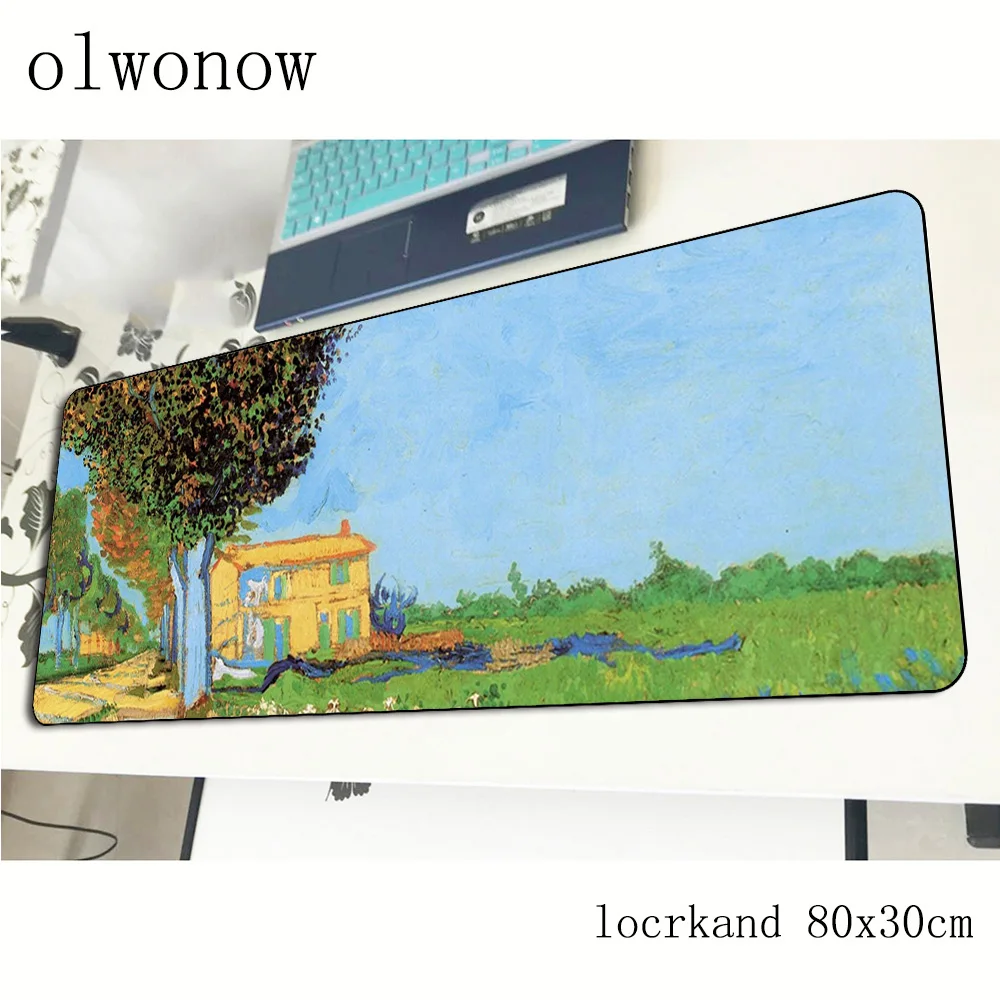 van gogh mousepad 80x30cm Halloween Gift gaming mouse pad big gamer mat big game computer desk padmouse keyboard large play mats