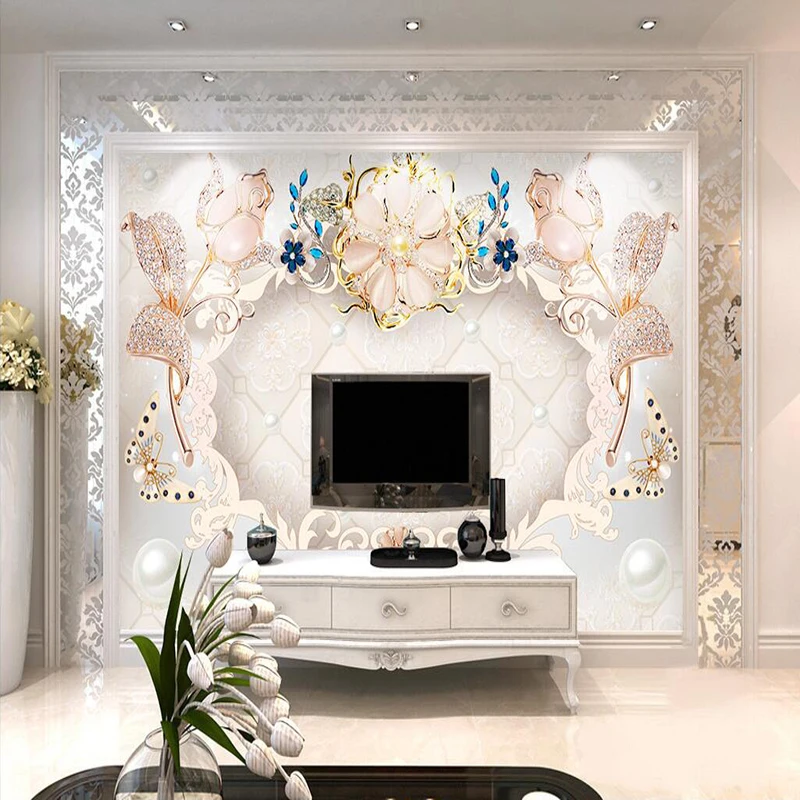 

Decorative wallpaper High-grade jewelry and jewelry interior decorative wall paintings