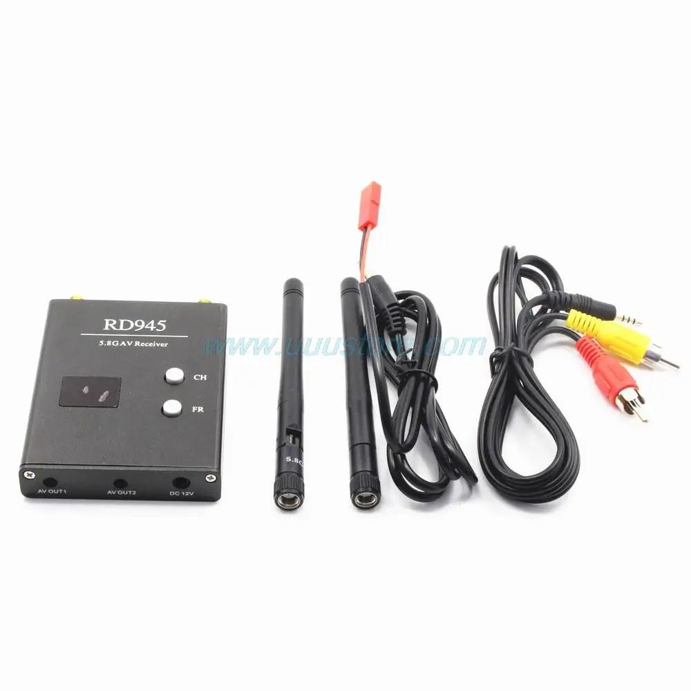 Wireless 5.8G 48CH RD945 Dual Diversity Receiver With A/V and Power Cables For FPV Racing Drone RC  Airplane Toys Part