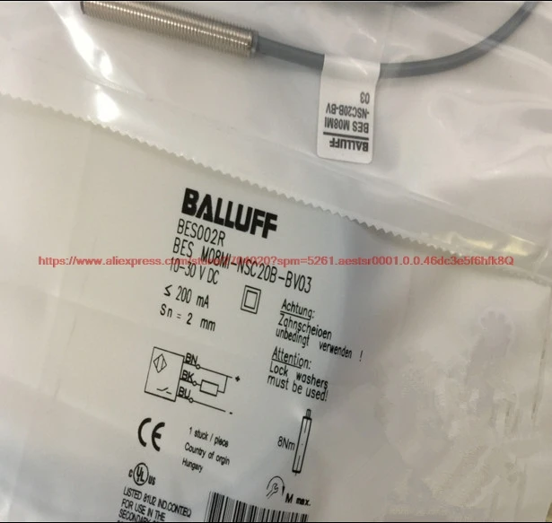 

100% NEW BES M08MI-NSC20B-BV03 proximity switch inductive 3-wire NPN normally open sensor