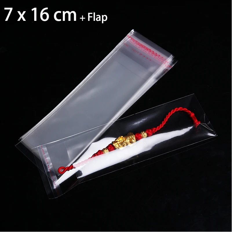 100pcs 7cm x 16cm CLEAR PACKAGING POUCHES 2.76