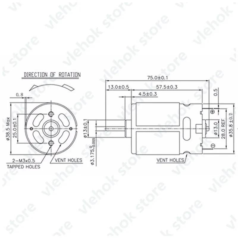 RS550 Motor 9T 11Teeth 13Teeth 14Teeth 15Teeth 10.8V 12V 14.4V 18V for BOSCH DeWALT HITACHI MAKITA METABO Milwaukee Hilti Ryobi