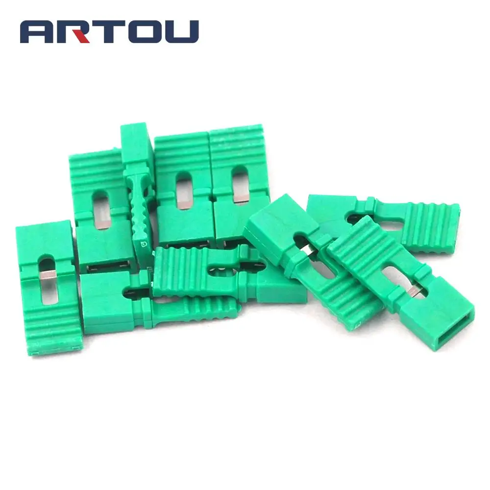 200PCS Lengthened Jumper Cap Long Handle Jumper Cap Green 2.54mm