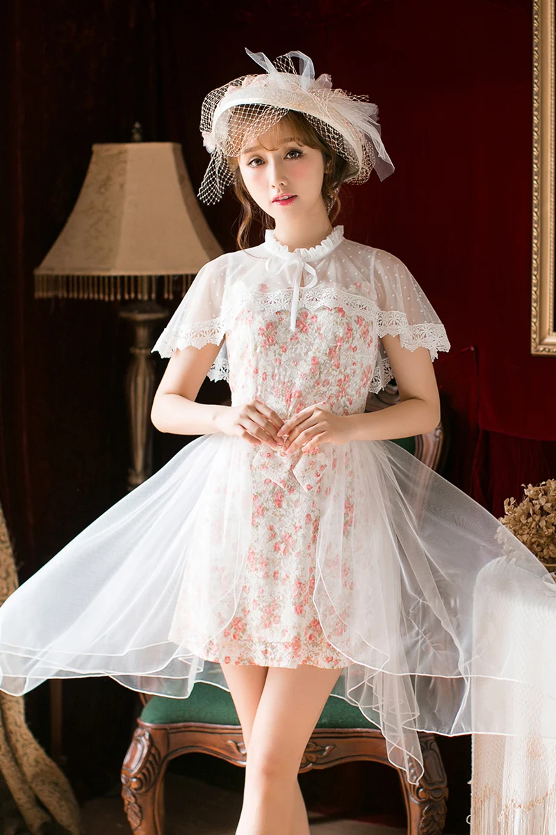 Princess sweet lolita  Candy sweet floral shivering dress figure flattering C22AB7092