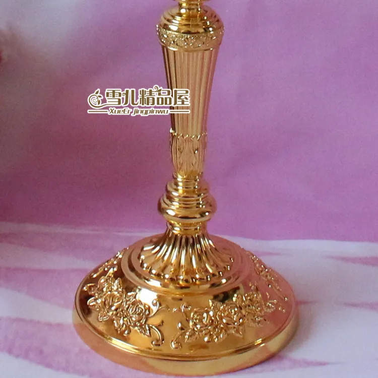 New European gold high foot 52 cm five head of home furnishings KTV hotel wedding birthday candle props