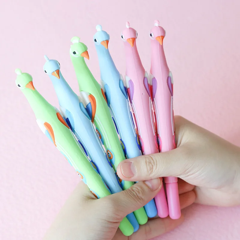 1 Pcs Lovely Beautiful Peacock Gel Pen Kawaii Escolar Papelaria Signature Pens Stationery School Promotional Gift