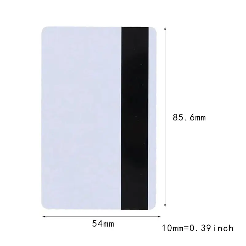 10PCS High Resistance Blank PVC Magnetic Stripe Card 2750 OE Hi-Co 3 Track Magnetic Card For Access Control System