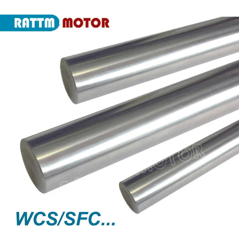 2PC WCS12mm-L150/200/300/400/500/600mm SFC12 Chrome Plated Cylinder Linear Rail Round Rod Shaft Linear Motion Shaft for 3D print