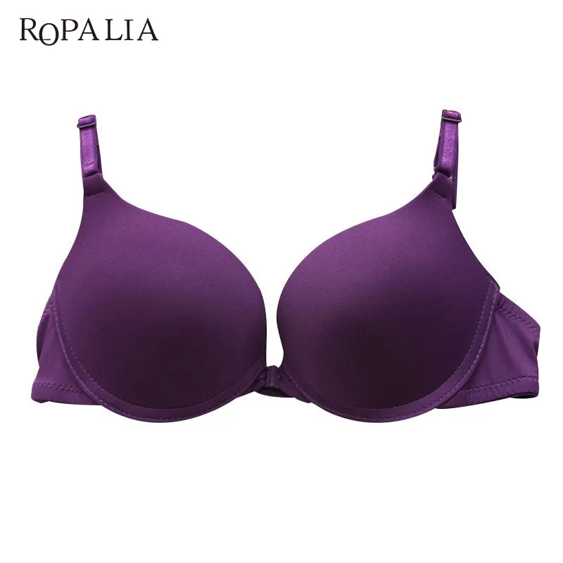 ROPALIA Sexy Women Front Closure Lace Push Up Seamless Underwire Bra Lingerie Women Underwear Bra New