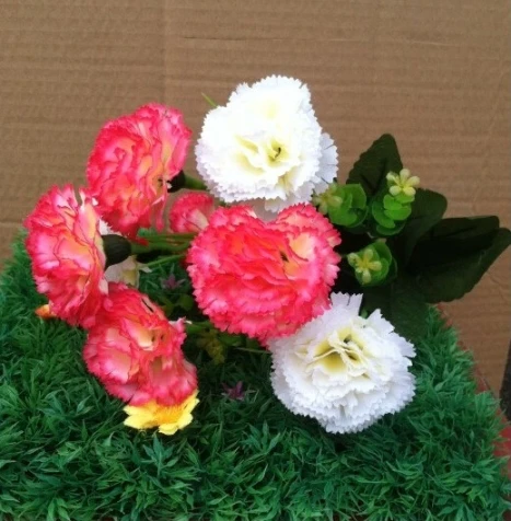 Hot sell display flower real touch silk  Artificial  carnation Simulation Wedding or Home Decoration