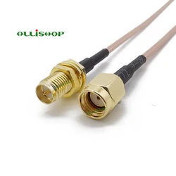 ALLiSHOP 0-6Ghz wifi pigtail RP-SMA male to RP-SMA female connector RF Coaxial jack plug low loss RG316 for FPV Antenna router