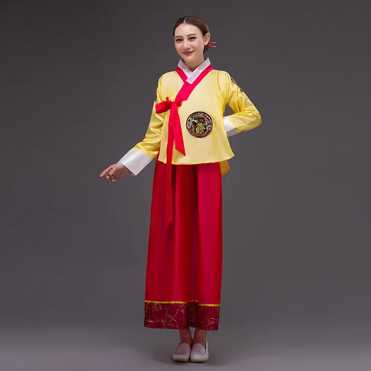 Mulheres Da Ásia Roupas Coreano Tribunal Ladies Étnico Tradicional Show de Dança Traje Traje Nacional Coreano Hanbok Coreano Vestido Cosplay