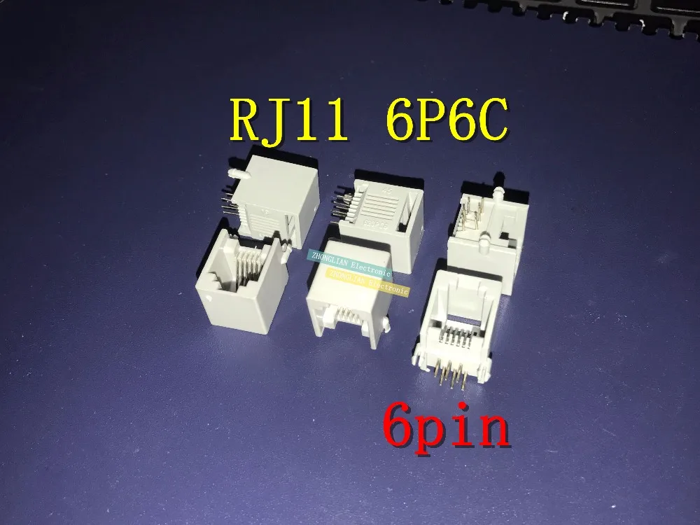 50Pcs/Lot RJ11 6P6C…