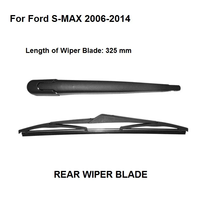 Free Shipping For Ford S-Max Rear Windshield Window Windscreen Wiper Arm + Blade Set 2006-2014