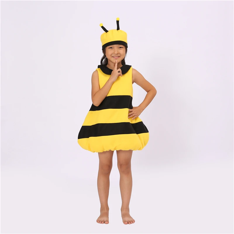 

Cute Little Bee Jumpsuit Pajamas Adult Cosplay Children Onesies Sleepwear Costume Halloween Christmas Costumes for Kids new