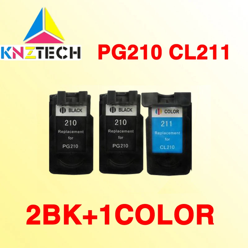 3pcs PG210 CL211 ink cartridge compatible for canon pg-210 cl-211 PG210XL PIXMA IP2700 MP250 MP280 MP480 MP490 MP495 IP2702