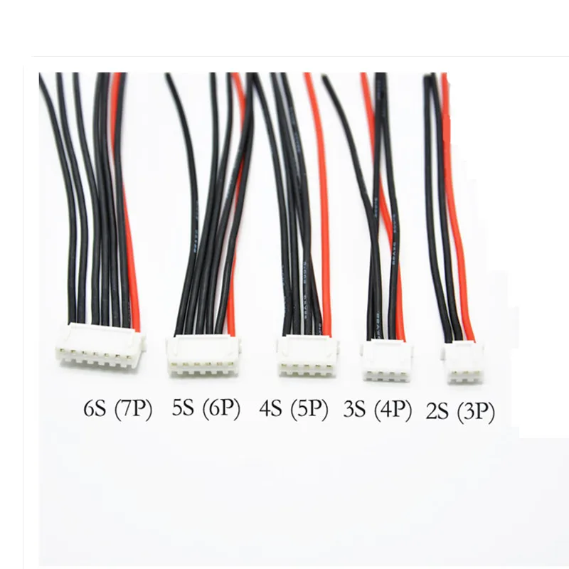 

5Pcs/Lot Lipo Battery Silicone Line 10CM 100MM 2S 3S 4S 5S 6S Balance Plug 22AWG Cable For IMAX B3 B6 Charger