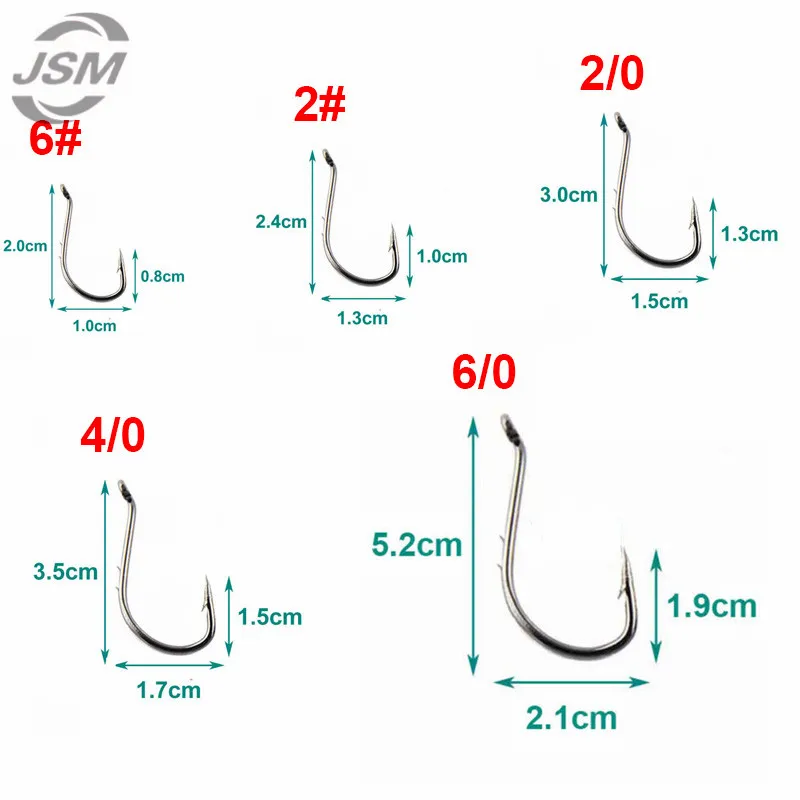 JSM 190pcs 8299 High Carbon Steel Fishing Hook Two Slices Sliced Shank Octopus Beak Baitholder Barbed Bait Fishhook Set With Box