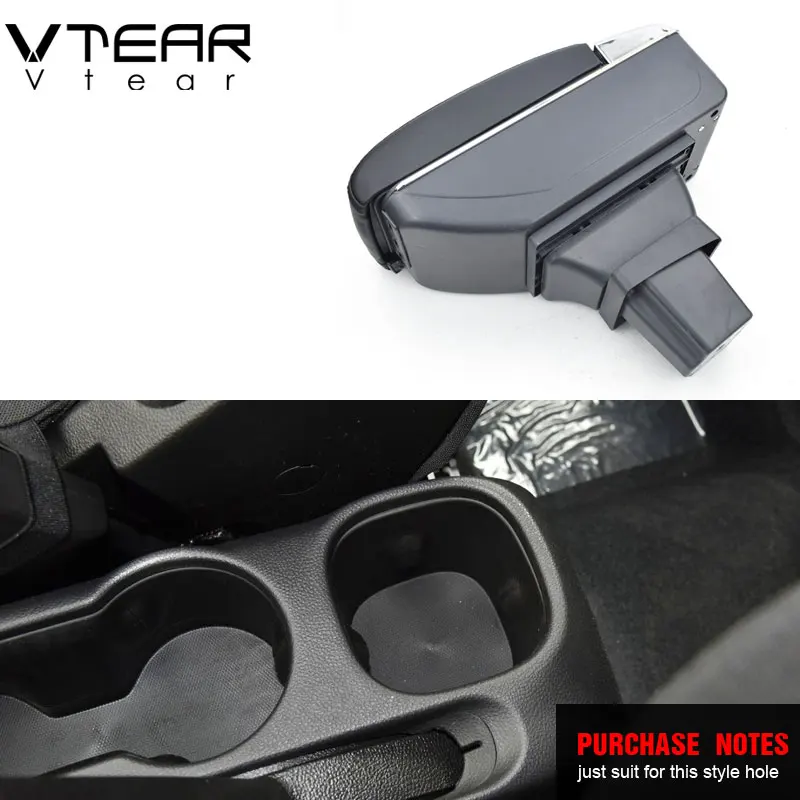 Vtear For Chevrolet Trax Tracker accessories car armrest box usb arm rest leather storage box center console hand rest parts