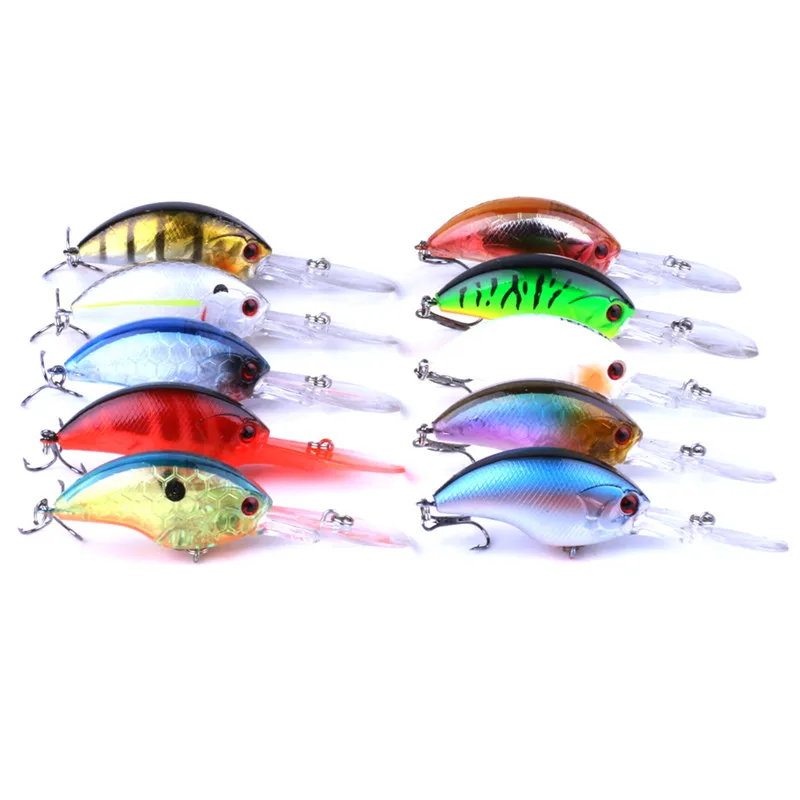 10PCS Hot Sales 9cm/13g/6# Hooks Plastic Bionic Fishing Lures Crankbait CB043-X