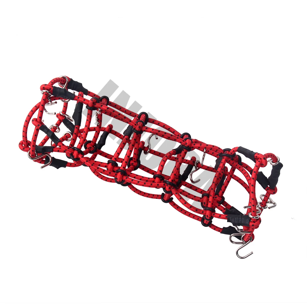 INJORA 1PCS Black Red Elastic Luggage Net for 1:10 RC Rock Crawler TRX-4 D90 AXIAL SCX10 RC Car Accessories