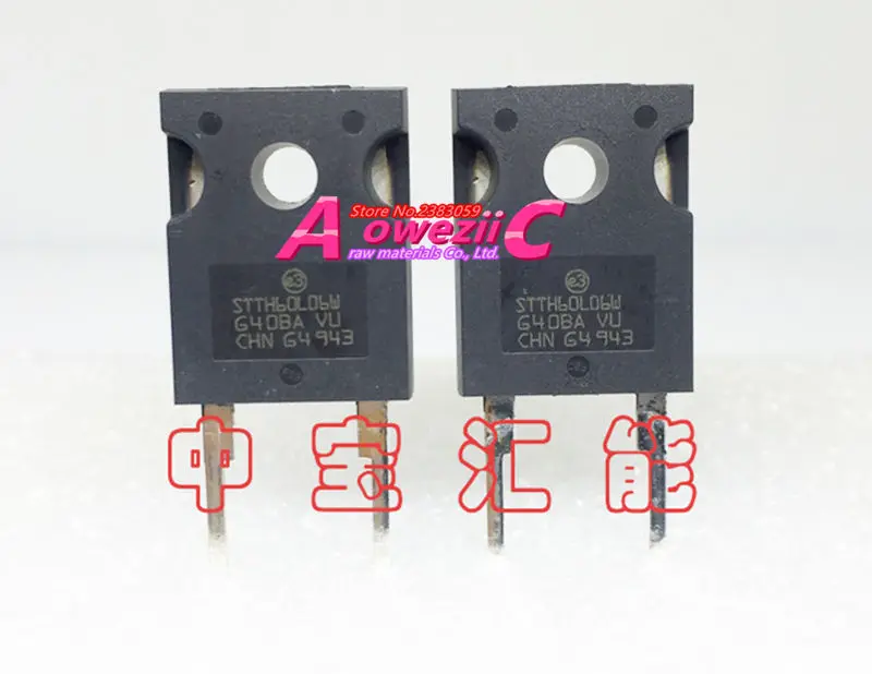 

Aoweziic 100% new imported original STTH60L06W STTH60L06 TO-247 fast recovery rectifier 60A 600V