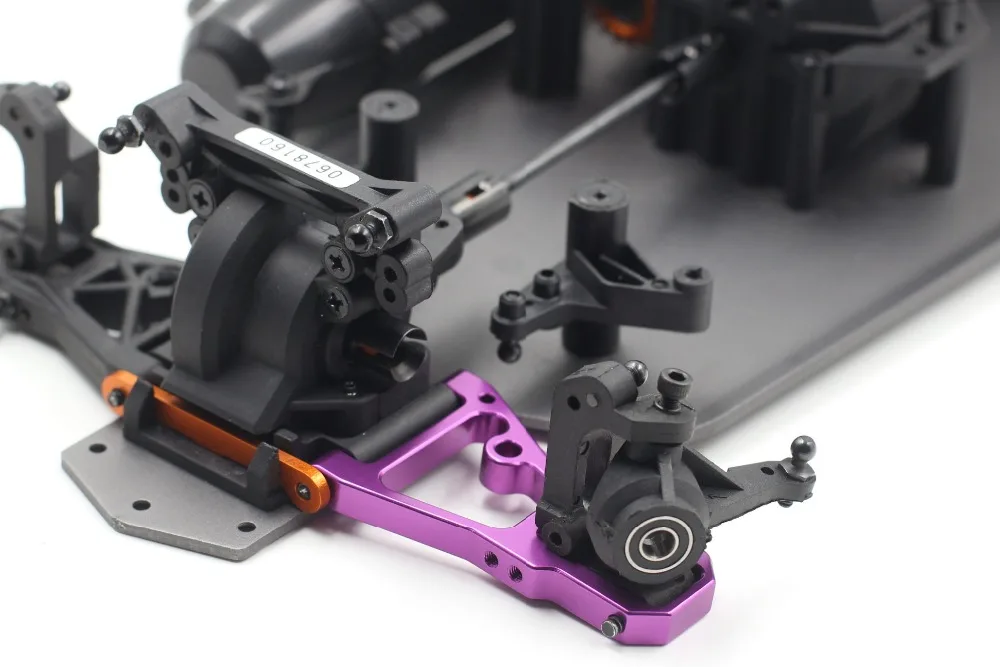 GTB Aluminium RC 1/10 HPI RS4  3 EVO Front Lower Suspension Arm (Silver, Purple)