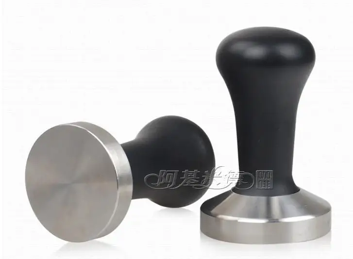 FeiC (Black resin Handle 58mm)Generic Stainless Steel Coffee Tamper Barista Espresso Tamper Base Coffee Bean Press