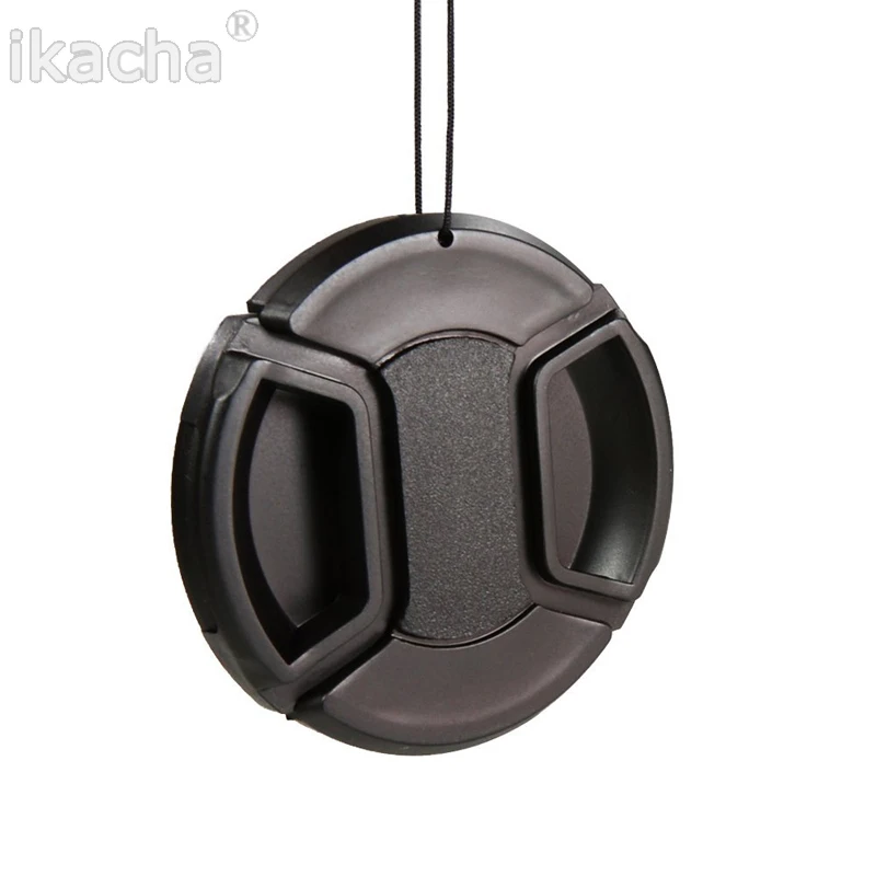 Camera Lens Cap Protection Cover 49mm/52mm/55mm/58mm/62mm/67mm/72mm/77mm/ With Anti-lost Rope