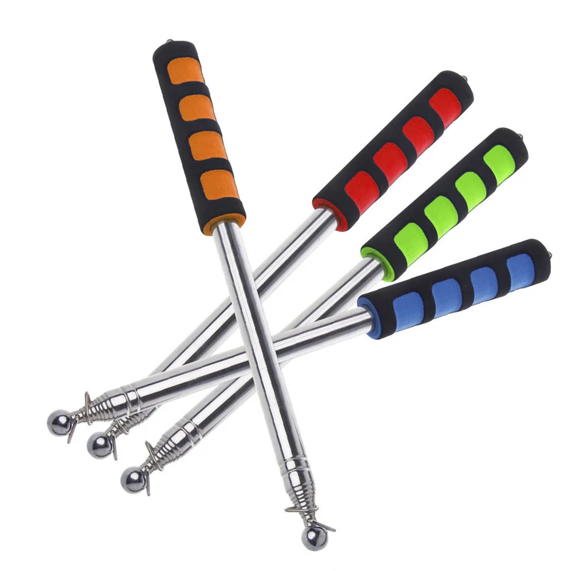 1.2/1.6/2.5 Meters Flagpoles Telescoping Telescopic Flag Pole for Pointer Tour Guide Banner for Teachers\' Teaching Random Color