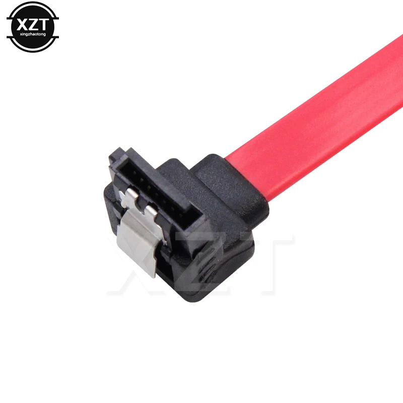 Right Angle SATA Cable Serial ATA Data Lead Locking Latching S-RA 0.5m RD SATA data 7pin to 7pin Adapter Cord Straight to Right