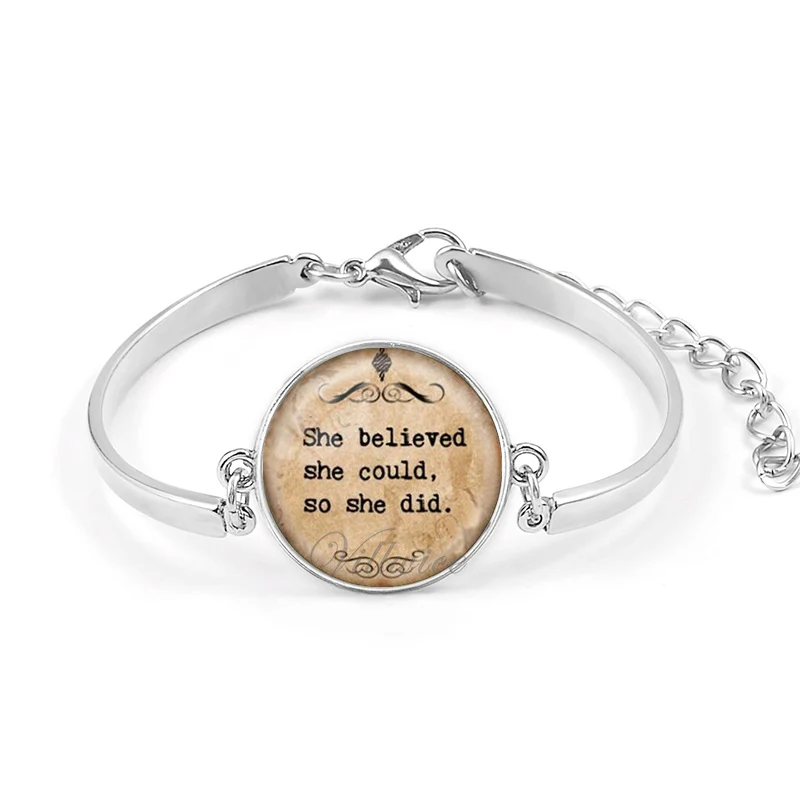 VILLWICE Fashion Bible Verse Bracelet Glass Dome Charms Bracelets Scripture Quote Jewelry For Christian Gifts