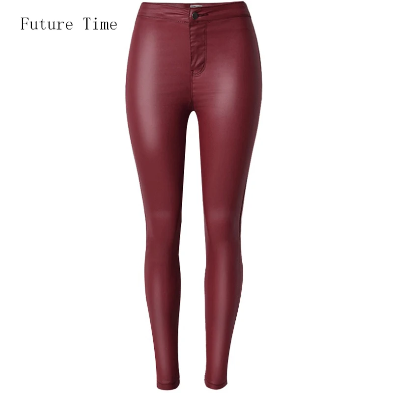 

2023 New Fashion Women Leather Pants,AA Style High Waist Slim Pencil Pants,PU Leather Pants Autumn and Winter Streetwear C0446