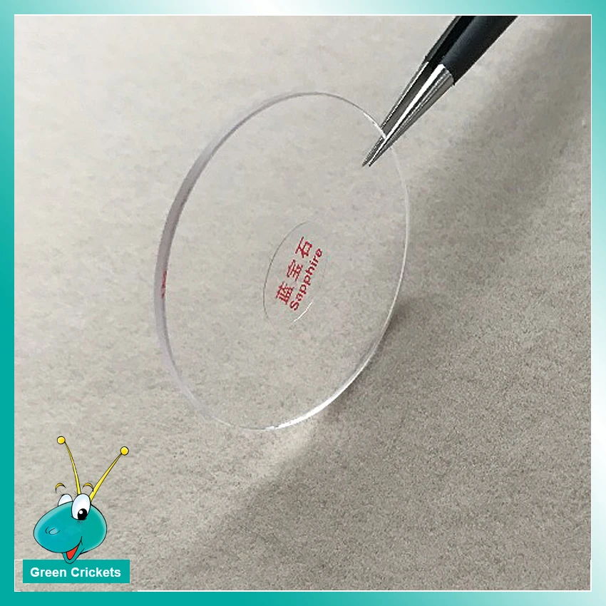 High Quality 1.5mm Thickness Sapphire Glasss Crystal 38mm to 40mm Sapphire Watch glass for replacement