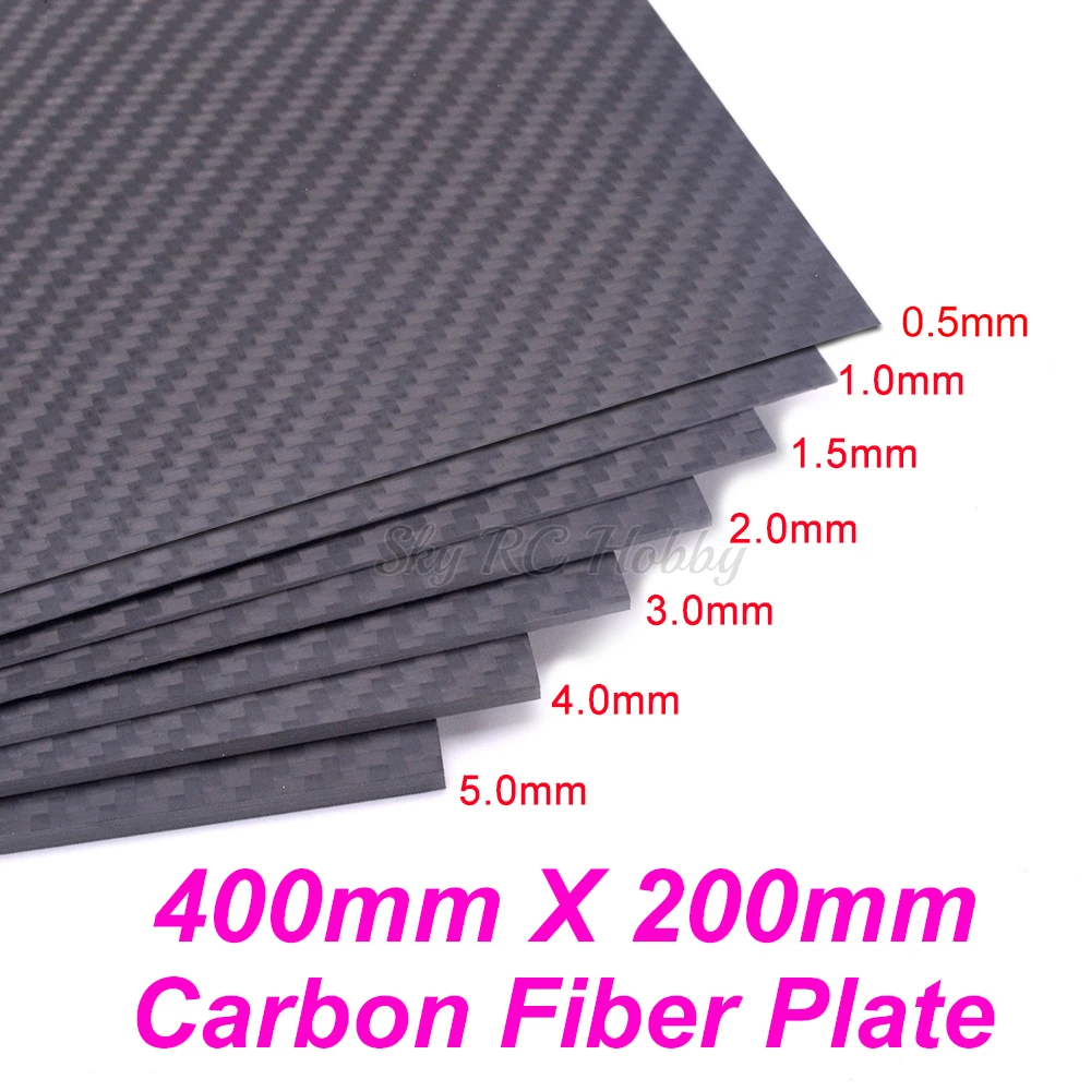 400mm X 200mm Echte Kohlefaserplatten 0,5mm 1mm 1,5mm 2mm 3mm 4mm 5mm Dicke Verbundmaterial mit hoher Härte für RC – Detail 3