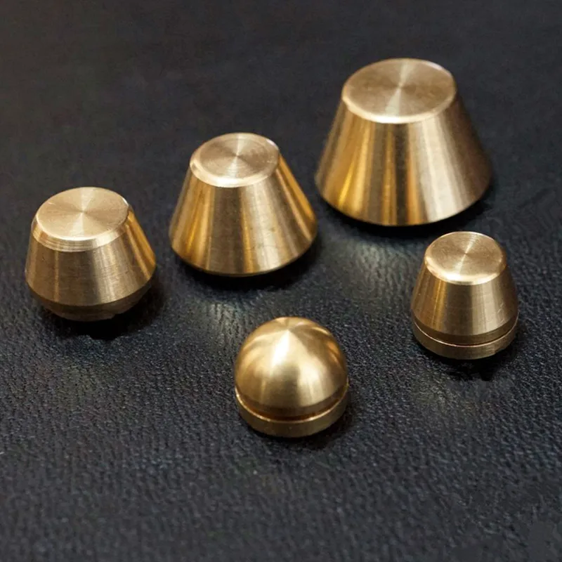 10Pcs 10*6mm Solid Brass Bag Bottom Studs Foot Nails Shackles Screw Rivet For Belt Hat Shoes Leather Craft DIY Accessories