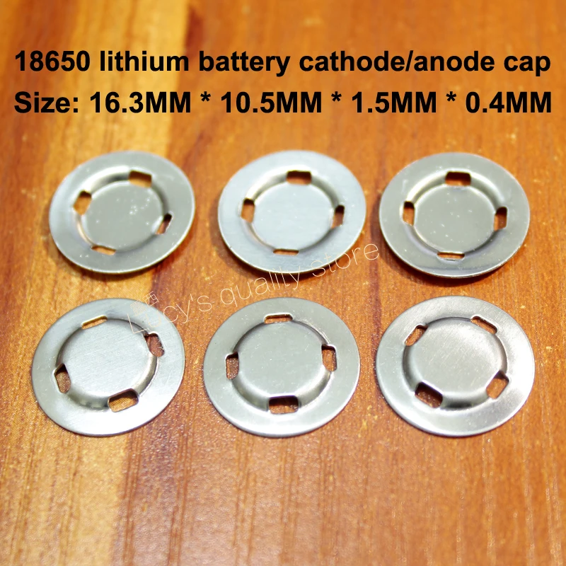 100pcs/lot 18650 lithium battery spot welding positive flat cap 18650 lithium battery positive flat head battery battery tab