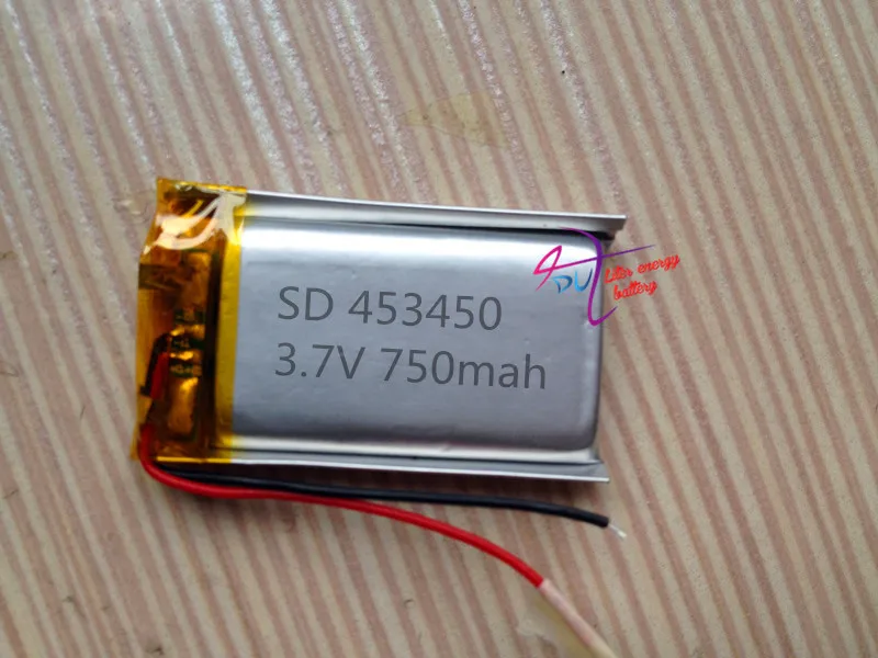 

Polymer 453450 3.7V 750mah digital photo frame camera pen lithium battery factory direct sales