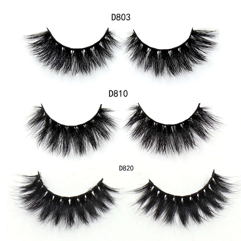 LEHUAMAO Eyelashes 3D Mink Lashes Natural fluffy eyelashes Thick  Full Strip Lashes Soft Dramatic Eye lashes D80 Makeup