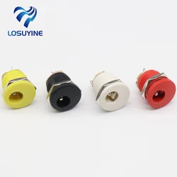 8pcs Red Yellow Black White DC Jack socket 5.5*2.1mm DC power jack DC power outlet dc socket panel