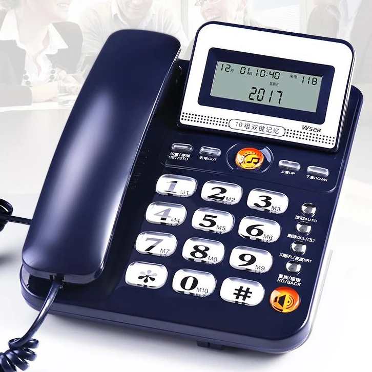 Desk telefone Corded Telephone Phone Landline LCD Display Caller ID Volume Adjustable Calculator Alarm Clock for Home office