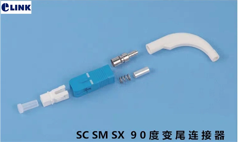 مجموعات موصل الألياف الضوئية SC أحادية الوضع البسيط مع 45 90 درجة عازمة التمهيد SM SX بدون الطويق شحن مجاني ELINK 1000 قطعة