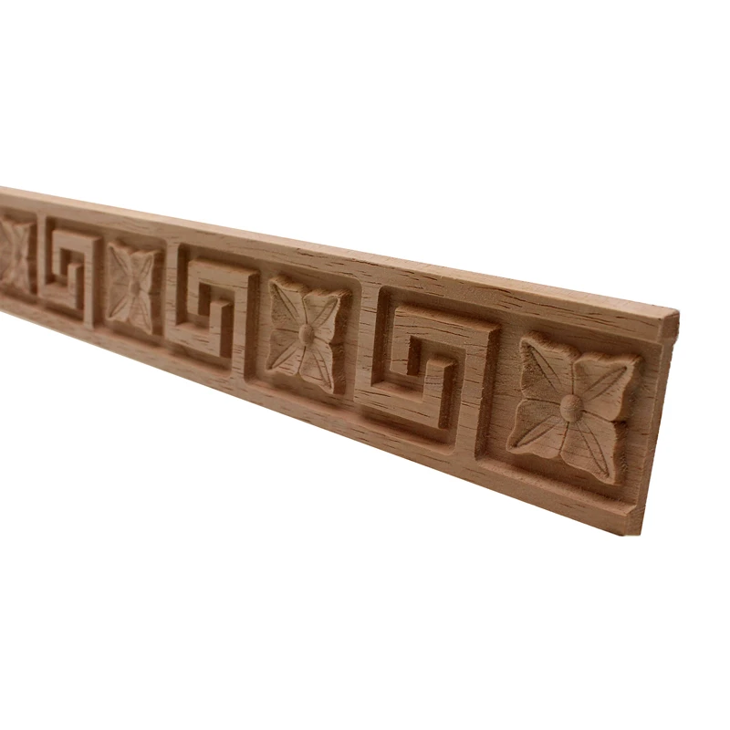 VZLX Wooden Carved Wood Twist Lines Style Decorative Indoor Door Semi Home Decor Decoration Accessories Figurines Miniatures
